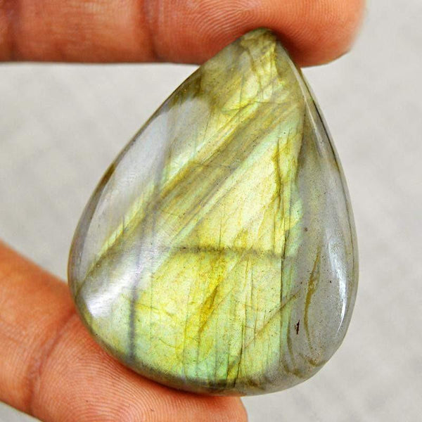 gemsmore:Natural Golden Flash Labradorite Pear Shape Gemstone
