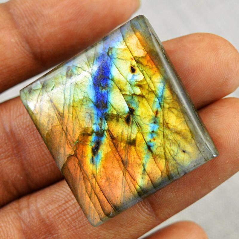 gemsmore:Natural Golden Flash Untreated Labradorite Gemstone