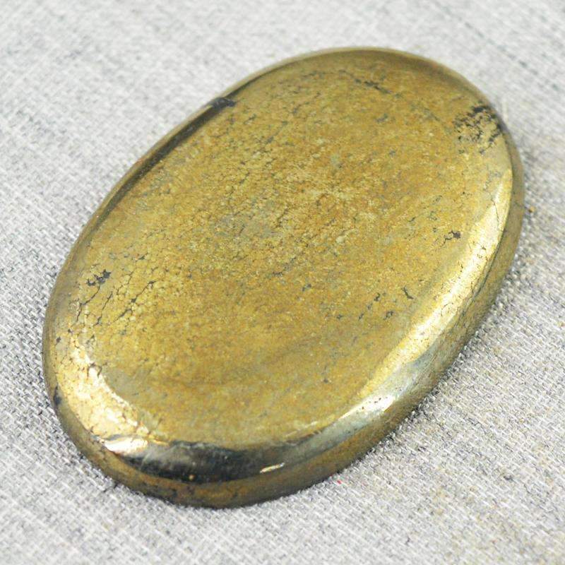 gemsmore:Natural Golden Hematite Gemstone - Oval Shape