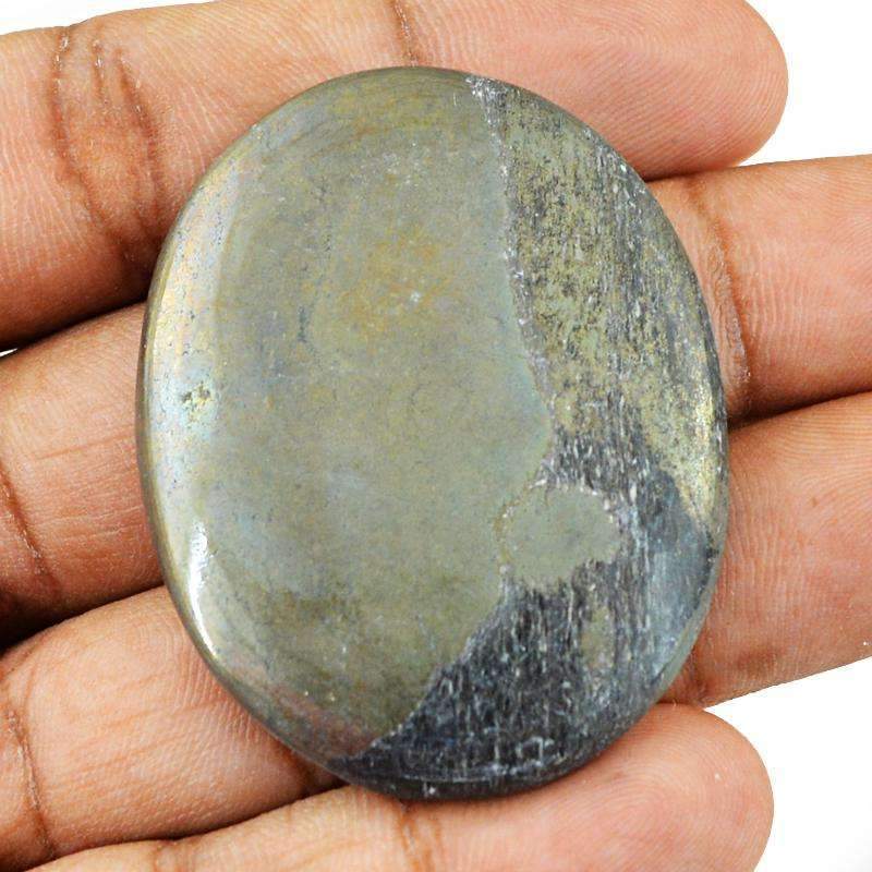 gemsmore:Natural Golden Hematite Gemstone - Oval Shape