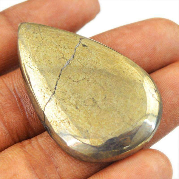 gemsmore:Natural Golden Hematite Gemstone Pear Shape