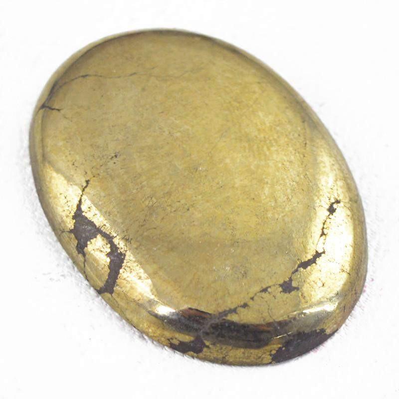 gemsmore:Natural Golden Hematite Oval Shape Genuine Gemstone