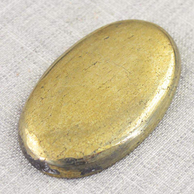 gemsmore:Natural Golden Hematite Oval Shape Loose Gemstone