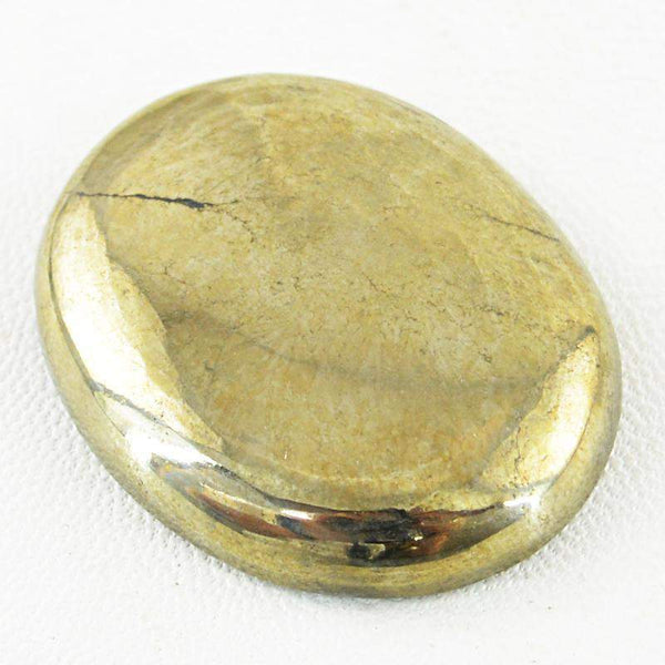 gemsmore:Natural Golden Hematite Untreated Oval Shape Gemstone