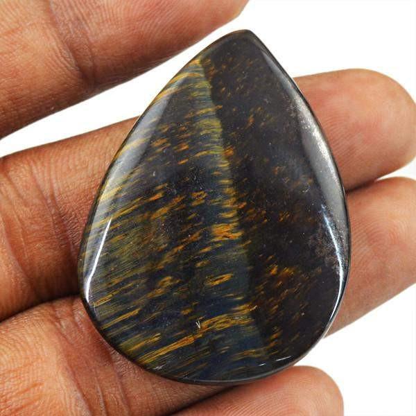 gemsmore:Natural Golden Tiger Eye Pear Shape Loose Gemstone