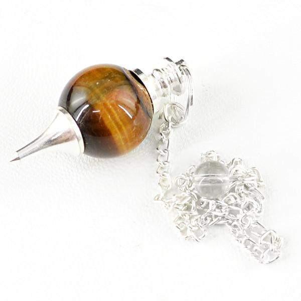 gemsmore:Natural Golden Tiger Eye Pendulum