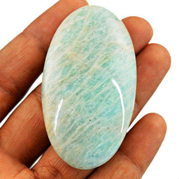 gemsmore:Natural Green Amazonite Oval Shape Loose Gemstone