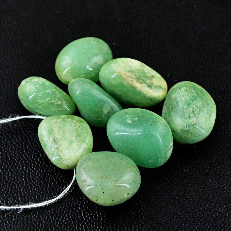 gemsmore:Natural Green Aquamarine Beads Lot - Drilled