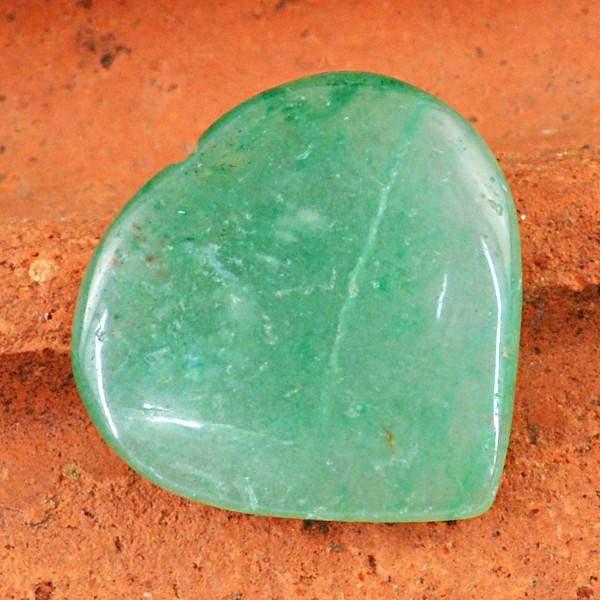 gemsmore:Natural Green Aquamarine Carved Heart Shape Gemstone