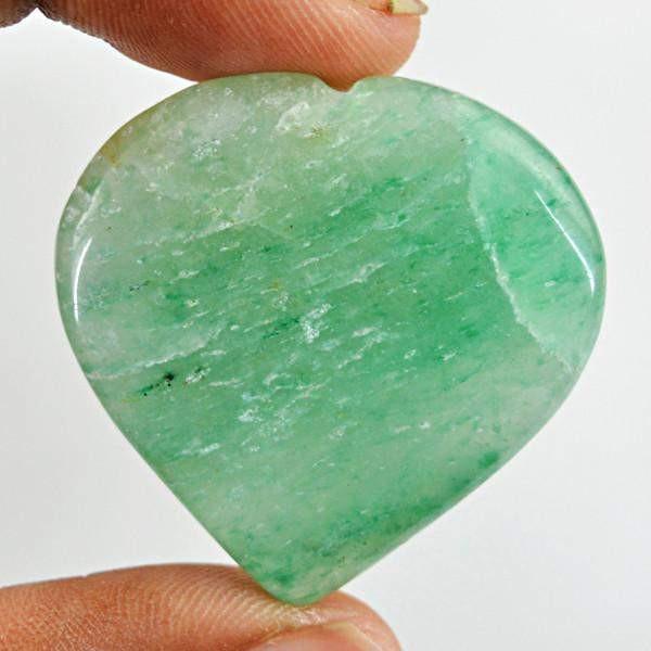 gemsmore:Natural Green Aquamarine Carved Untreated Gemstone