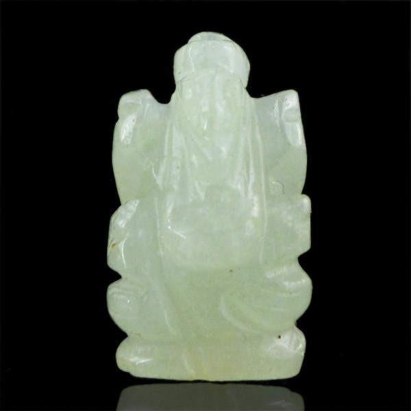 gemsmore:Natural Green Aquamarine Lord Artisan Ganesha Gemstone