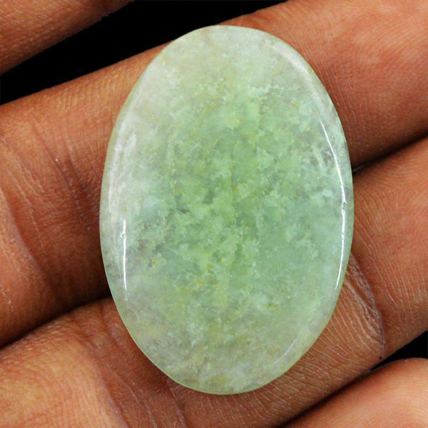 gemsmore:Natural Green Aquamarine Oval Shape Gemstone