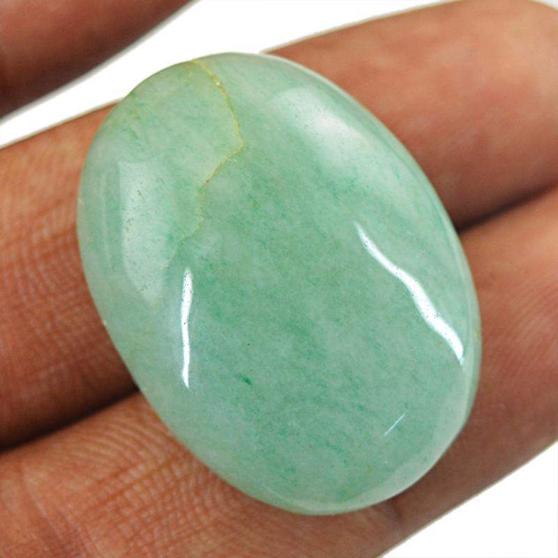 gemsmore:Natural Green Aquamarine Oval Shape Gemstone