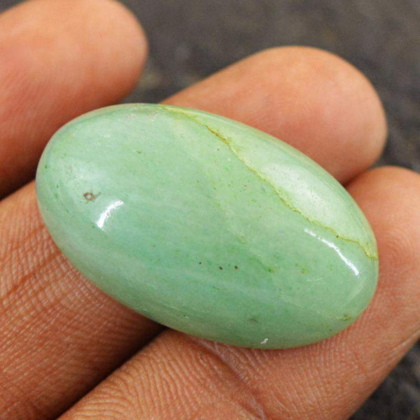 gemsmore:Natural Green Aquamarine Oval Shape Gemstone
