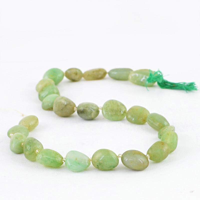 gemsmore:Natural Green Aventurine Beads Strand