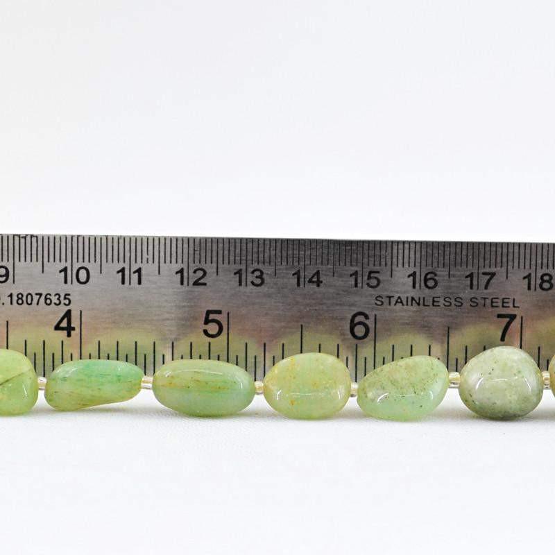 gemsmore:Natural Green Aventurine Beads Strand