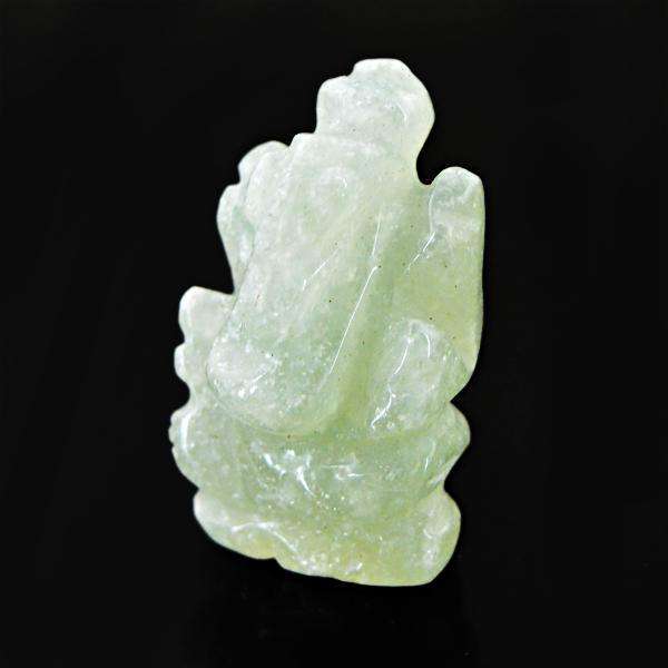 gemsmore:Natural Green Aventurine Carved Lord Ganesha Gemstone