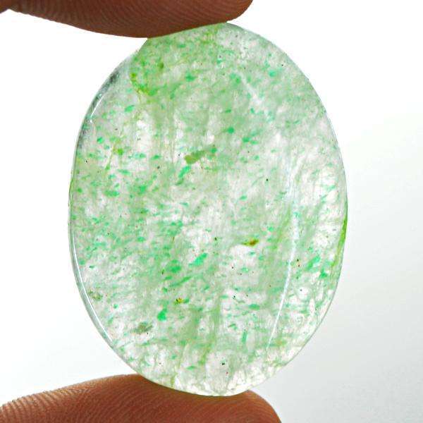 gemsmore:Natural Green Aventurine Oval Shape Loose Gemstone