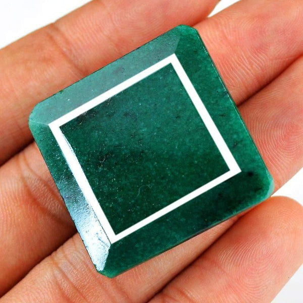 gemsmore:Natural Green Emerald Faceted Gemstone