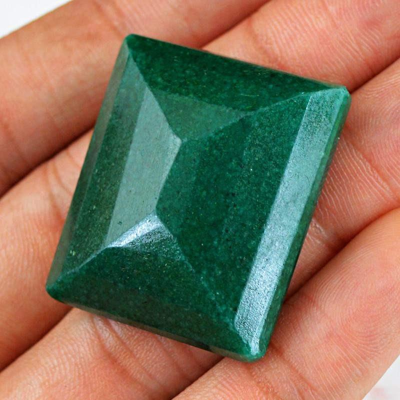 gemsmore:Natural Green Emerald Faceted Gemstone