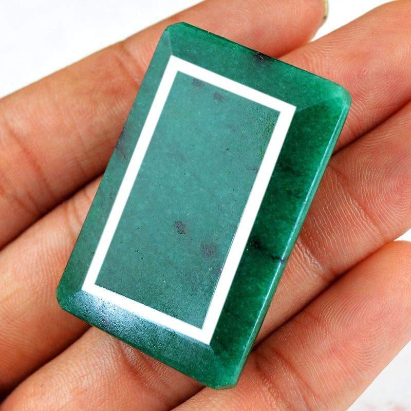 Natural Green Emerald Rectangular Shape Gemstone