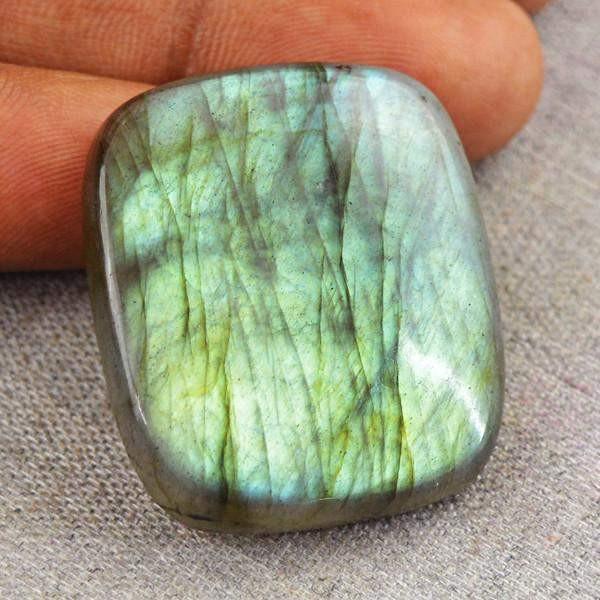 gemsmore:Natural Green Flash Labradorite Loose Gemstone