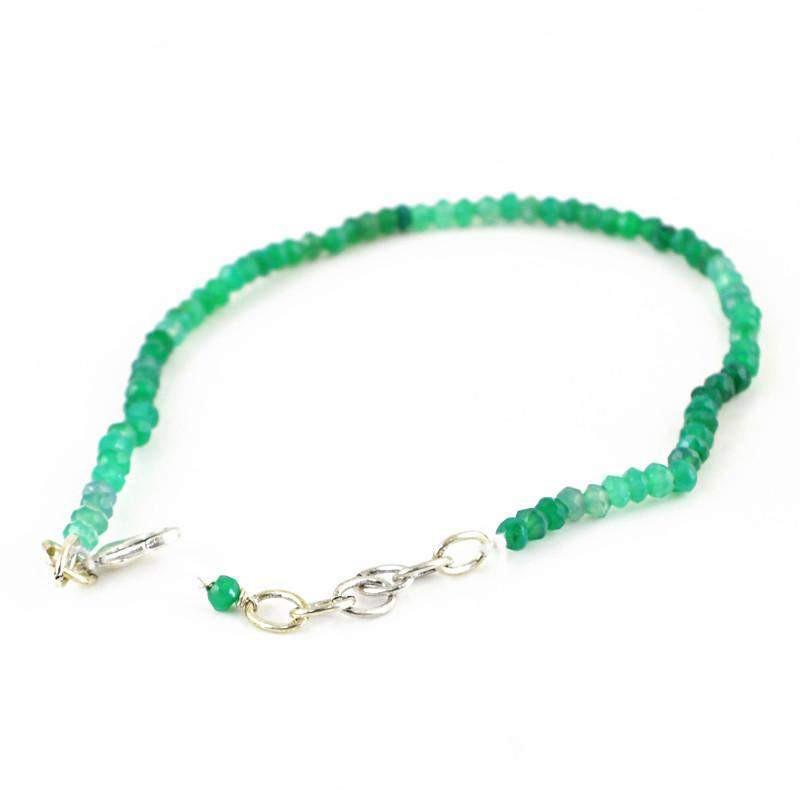 gemsmore:Natural Green Fluorite Bracelet 26.50 Cts Round Cut Beads