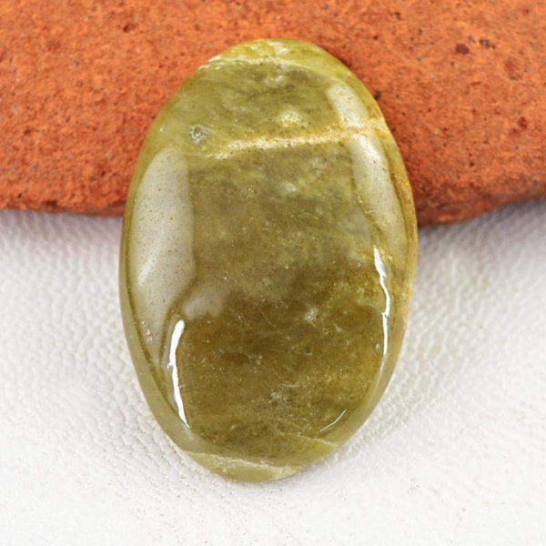 gemsmore:Natural Green Garnet Oval Shape Unheated Gemstone