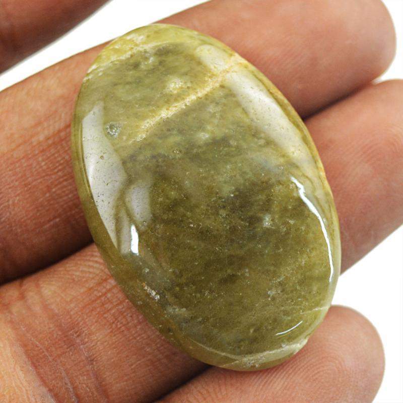 gemsmore:Natural Green Garnet Oval Shape Unheated Gemstone