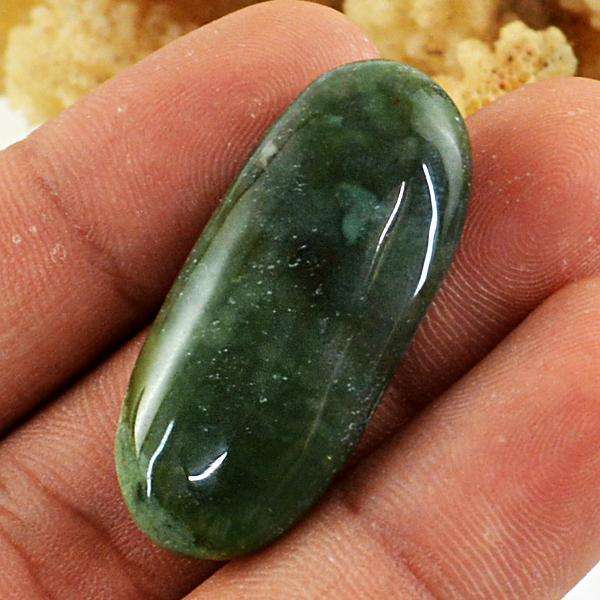 gemsmore:Natural Green Jade Oval Shape Untreated Loose Gemstone
