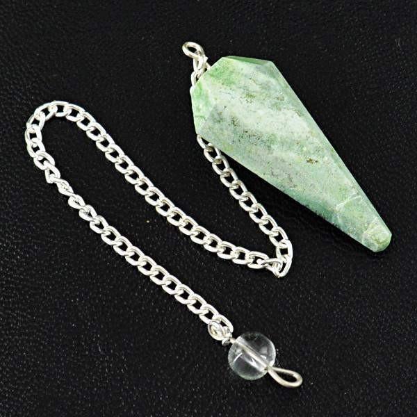 gemsmore:Natural Green Jasper Healing Ball Pendulum