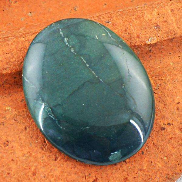 gemsmore:Natural Green Jasper Oval Shape Untreated Loose Gemstone
