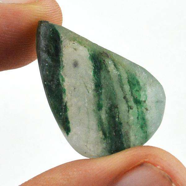 gemsmore:Natural Green Moss Agate Druzy Untreated Loose Gemstone