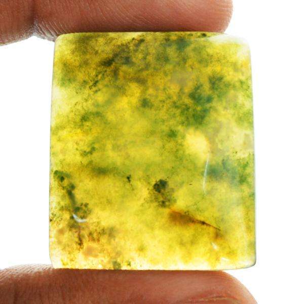 gemsmore:Natural Green Moss Agate Untreated Loose Gemstone