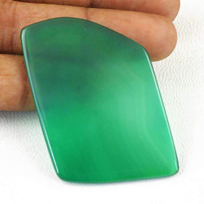 gemsmore:Natural Green Onyx Gemstone - Loose Gemstone