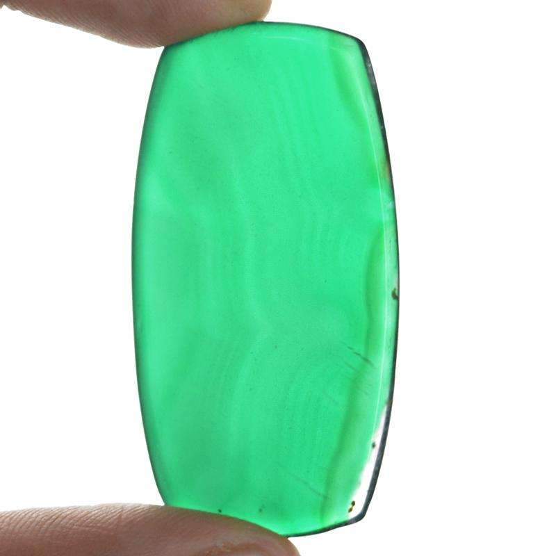 gemsmore:Natural Green Onyx Gemstone - Loose Untreated