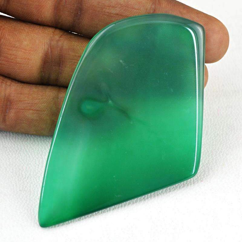 gemsmore:Natural Green Onyx Gemstone Loose Untreated