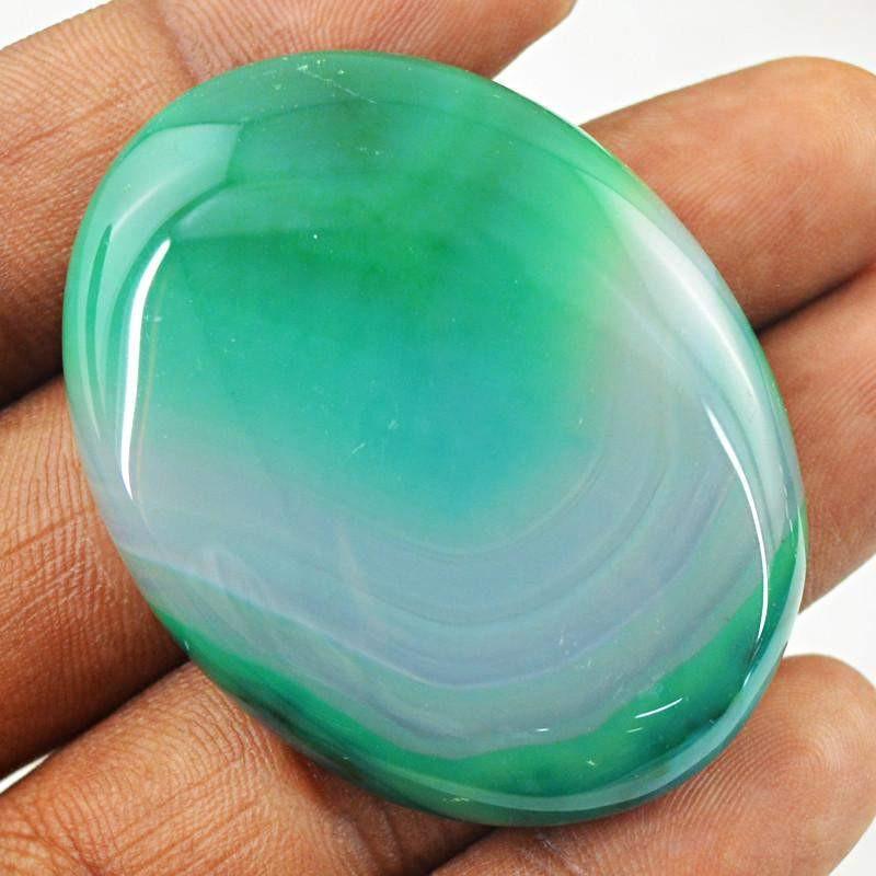 gemsmore:Natural Green Onyx Oval Shape Untreated Gemstone