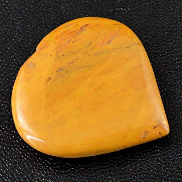 gemsmore:Natural Hand Carved Yellow Jasper Heart Gemstone