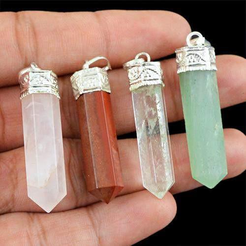 gemsmore:Natural Healing Point Pendant Lot