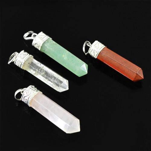 gemsmore:Natural Healing Point Pendant Lot