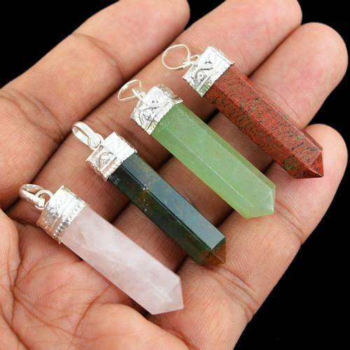 gemsmore:Natural Healing Point Pendant Lot