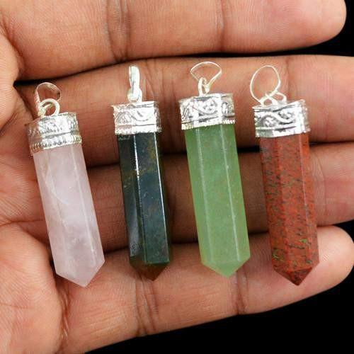 gemsmore:Natural Healing Point Pendant Lot