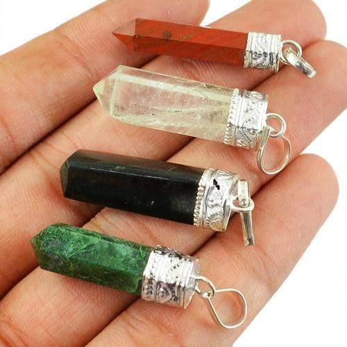 gemsmore:Natural Healing Point Pendant Lot