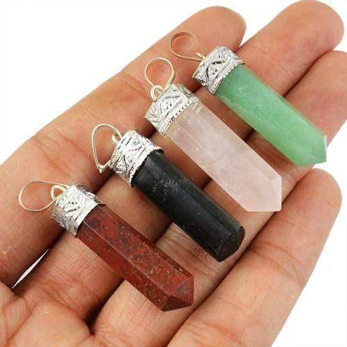 gemsmore:Natural Healing Point Pendant Lot