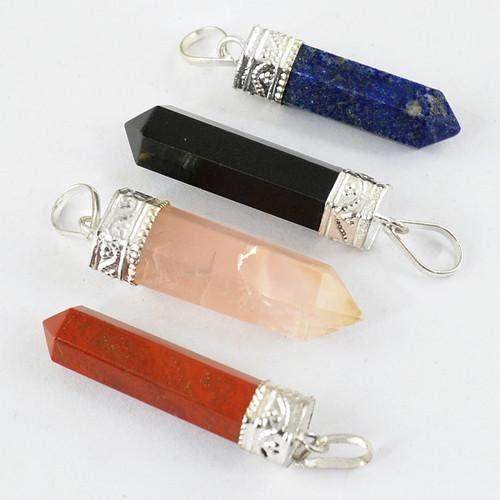 gemsmore:Natural Healing Point Pendant Lot