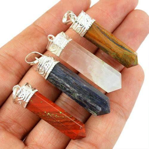 gemsmore:Natural Healing Point Pendant Lot