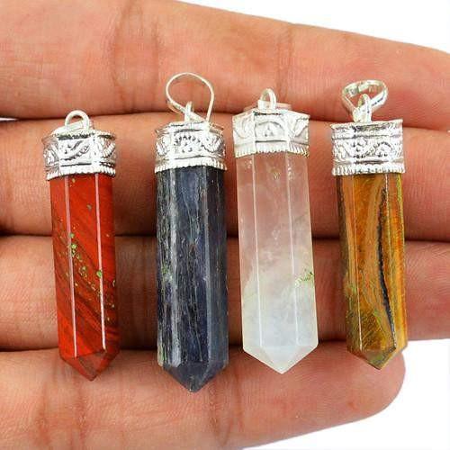 gemsmore:Natural Healing Point Pendant Lot