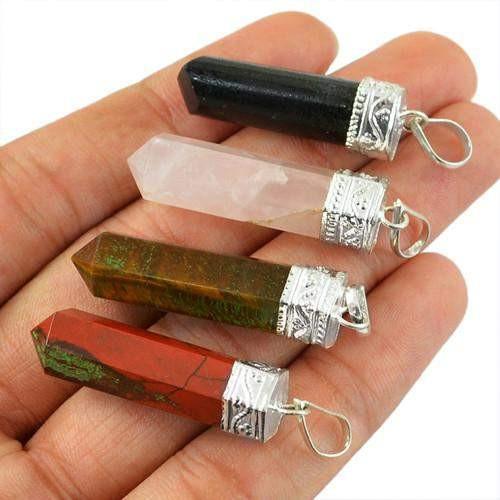 gemsmore:Natural Healing Point Pendant Lot