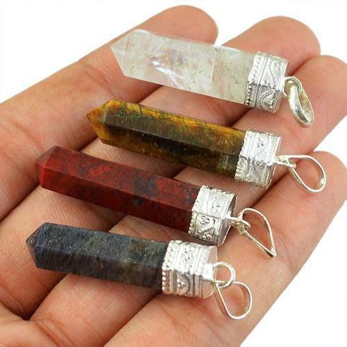 gemsmore:Natural Healing Point Pendant Lot